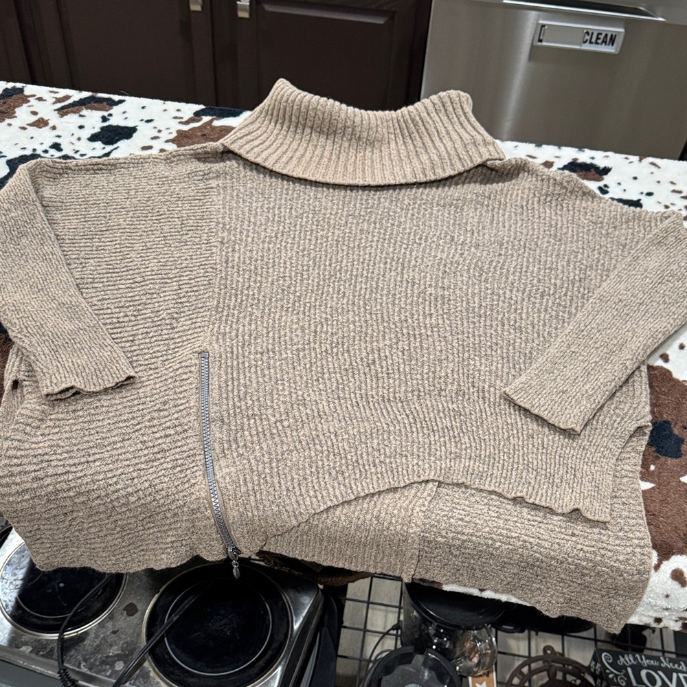 Faded Glory Taupe Cowl Neck Sweater